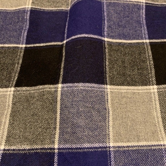 Talbots size 12 window pane check lined dress skirt. Blue black and gray - Picture 3 of 5